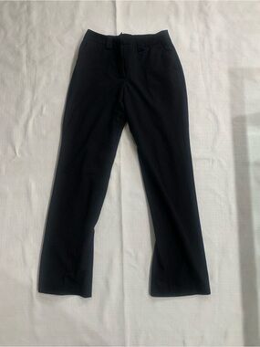 Worthington Classic Black High-Waist Straight Leg Dress Pants / Trousers